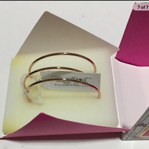 NWT Betsey Johnson Black Jewelled Cat And White Mouse Bangle Bracelet Set Of 3 - Picture 3 of 5